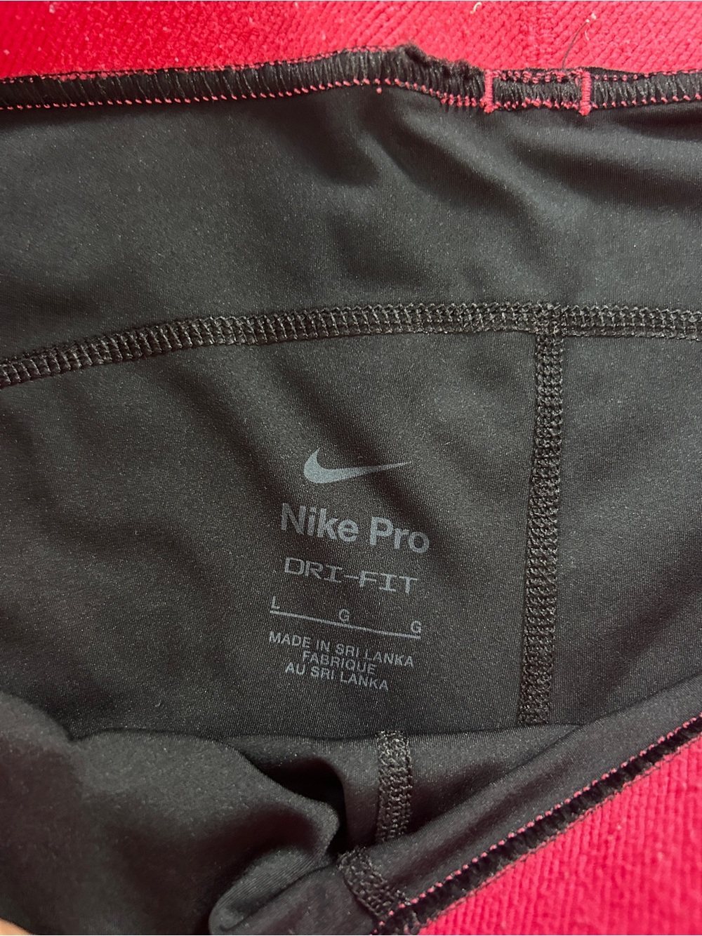 Nike Pro Dri-FIT Shorts Bundle Women’s Size L Black Pink Compression 2 Pair - Picture 9 of 11